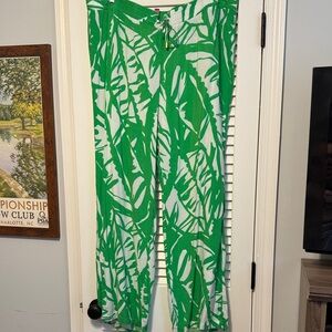 Lilly Pulitzer for Target Green Leaf Wide Leg Pants size XXL